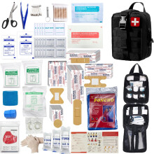293Pcs Tactical Molle First Aid Kit Emergency Survival Bag for Camping Hiking Car Travel Home Black