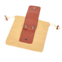 2pcs Waxed Canvas Foraging Bag with Belt Loop, Foldable Outdoor Harvest Pouch for Mushroom Picking (Khaki)
