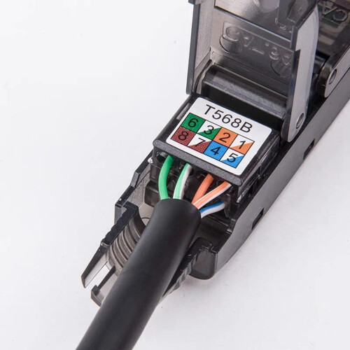 10X RJ45 Cat6A UTP LAN Cable Tool-Less Extension Connector Network Extender Junction Adapter Connection Box 1