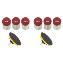 60-Piece Drill Bit Sanding Attachment Sandpaper 60/80/100 and 5 Inch Back Pad Set, Electric Shackle Disc, with Pad