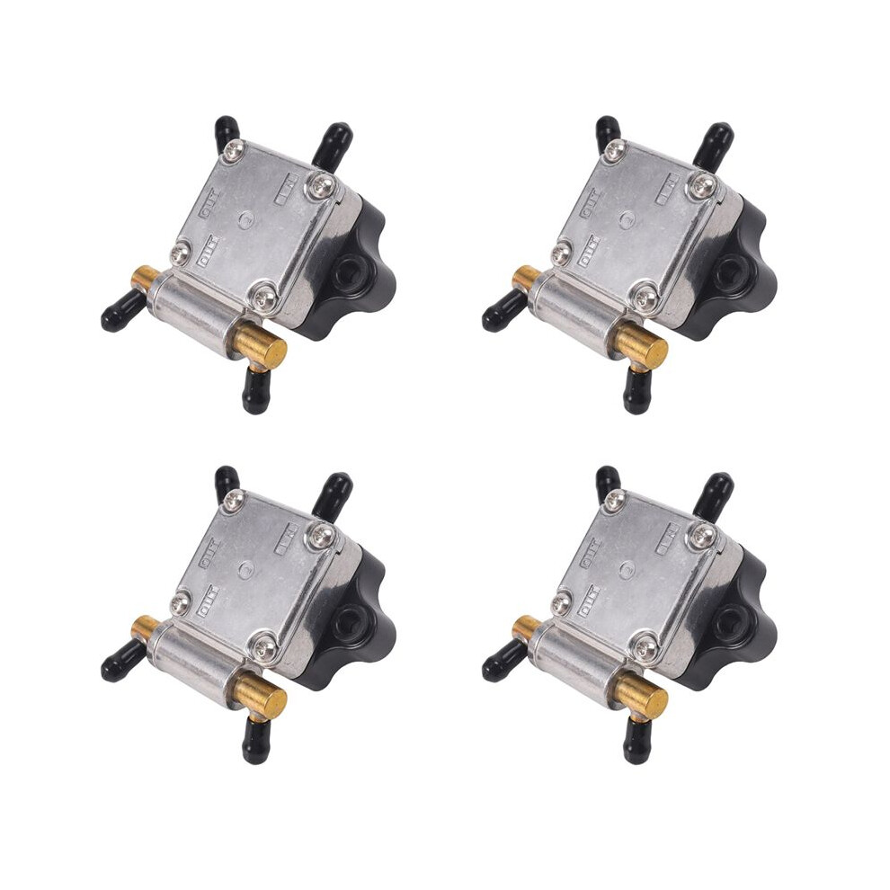 4X Boat Engine 6Ah-24410-00 Fuel Pump Assy For Outboard 4-Stroke 15Hp 20Hp Outboard Motor Silver 4713109865918