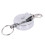 6 Pcs Stainless Silver Retractable Key Chain  Keyring Heavy Duty Steel 5