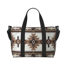 Native American Print Travel Duffel Bag for Women, Large Weekender Overnight Gym Carry On