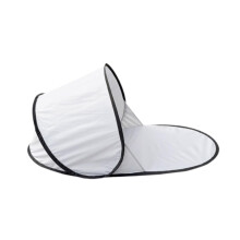 Compact White Pop Up Beach Tent Single Layer Sun Shelter with Instant Setup and Breathable UV Protection