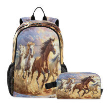 Kids School Backpack with Insulated Lunch Bag, Lightweight Durable Set for Boys and Girls