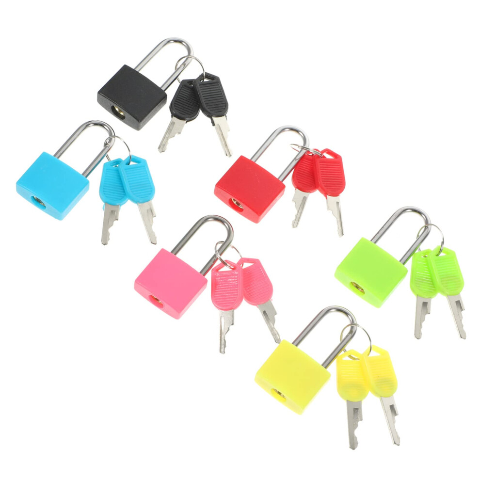 6 Sets Durable Mini Padlock With Keys For Backpack Luggage Diary Box And Locker 9351714584043