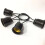 Premium Black Bamboo Lamp Holder Adapter E27 Waterproof 10pcs 6