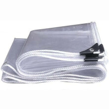 Clear PVC Tarp with Grommets Heavy Duty Waterproof Cover for Greenhouse Patio Outdoor Use