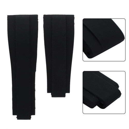 Black Silicone Watch Strap for Submariner 20mm Replacement Durable Band