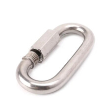 Quick Link Carabiner 3.5cm Stainless Steel Heavy Duty Screw Lock Connector for Outdoor Sports 40PCS