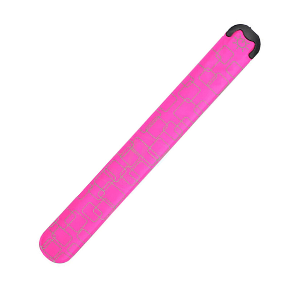 Rechargeable Led Running Armband With Dual Lighting Modes, Flexible Slap Design, Safety Bracelet Pink 9330225438229