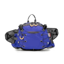 Sports Waist Bag with Water Bottle Holder, Lightweight MultiPocket Cycling Fanny Pack for Outdoor Hiking Blue