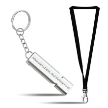 Stainless Steel Emergency Whistle Keychain for Outdoor Survival, Compact Safety Whistle Gift for Hikers