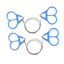 2Pcs Camping Wire Saw Stainless Steel Hand Chain Saw with Ergonomic Grip for Survival Hiking