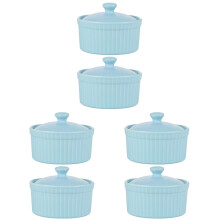6St Keramische Lidded Ramekins Voor Pudding En Snacks
