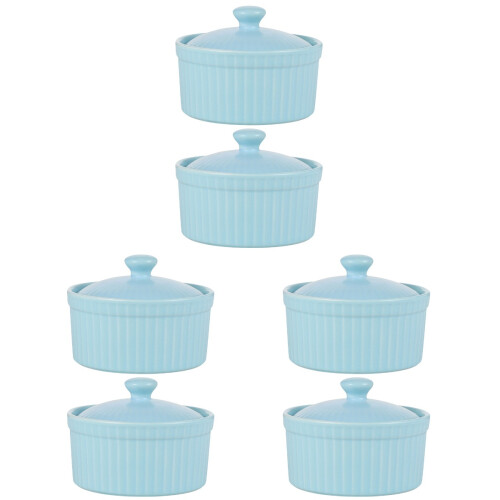 6St Keramische Lidded Ramekins Voor Pudding En Snacks