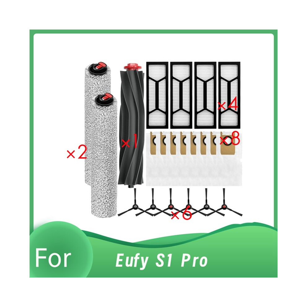 21 Pcs For S1 Pro Self Emptying Robot Vacuum Main Brush Roller Brush Hepa Filter Dust Bag 6033231082334