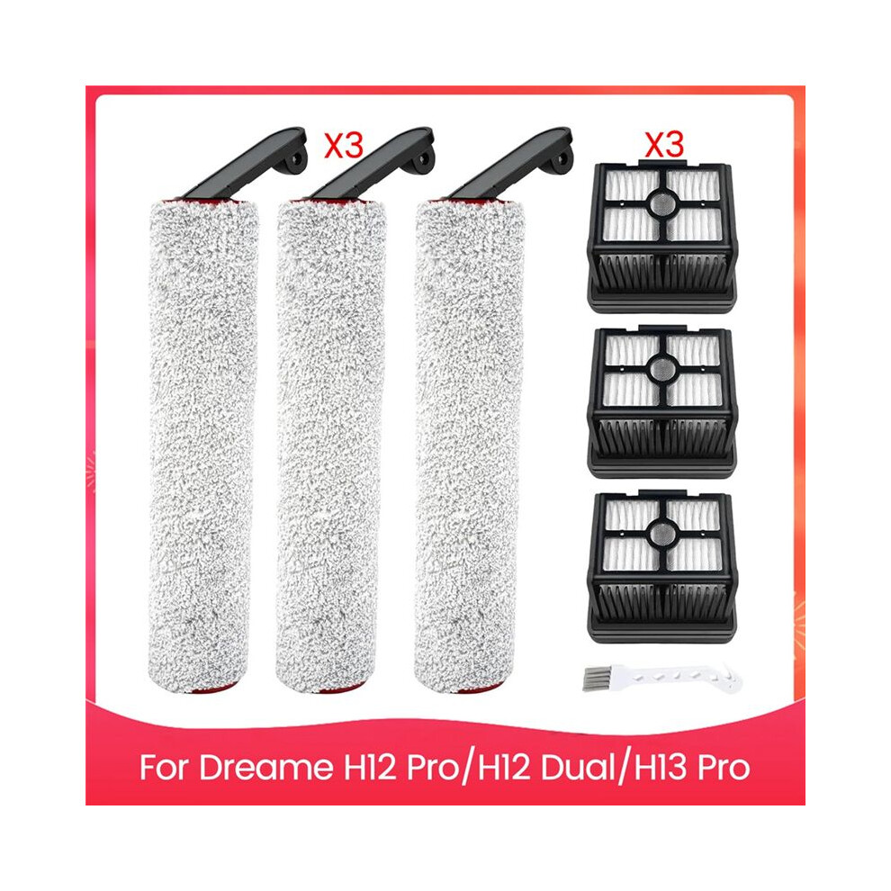 Hepa Filters & Brush Rollers For H12 Pro/ H12 Dual/ H13 Pro Wet Dry Vacuum Cleaner, Replacement Parts 6033488550600