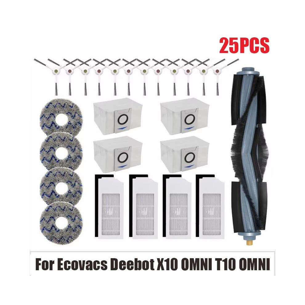 For Deebot X1 Omni / T10 Omni Accessories Robot Vacuum Cleaner Parts Dust Bag Hepa Filter Main Side Brush 4711631979394