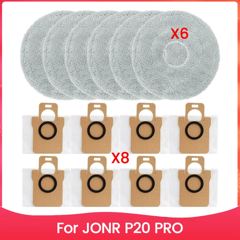 For Jonr P20 Pro Robot Vacuum Cleaner Accessories Replacement Mop Cloth And Dust Bag Set 6031974500740