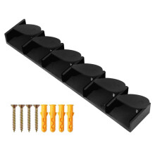 Supports de Canne à Pêche Support de Canne Support de Poteau Vertical Support Mural Modulaire pour Garage Présentoir de Canne à Pêche Noir