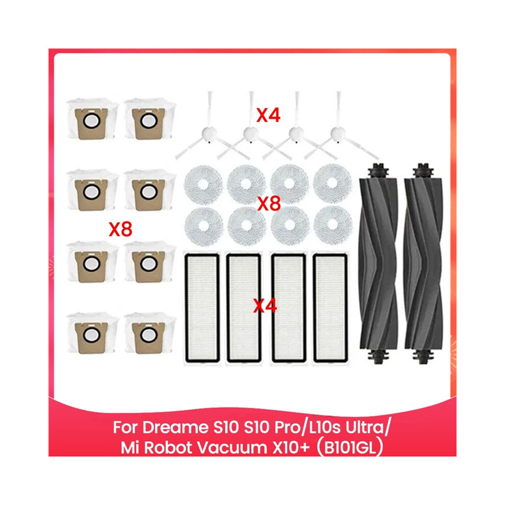 Accessories Kit For S10 S10 Pro, L10s Ultra, Mi Robot Vacuum X10+ (B101gl) Vacuum Main Side Brush Filter Mop Bags 6031881728763