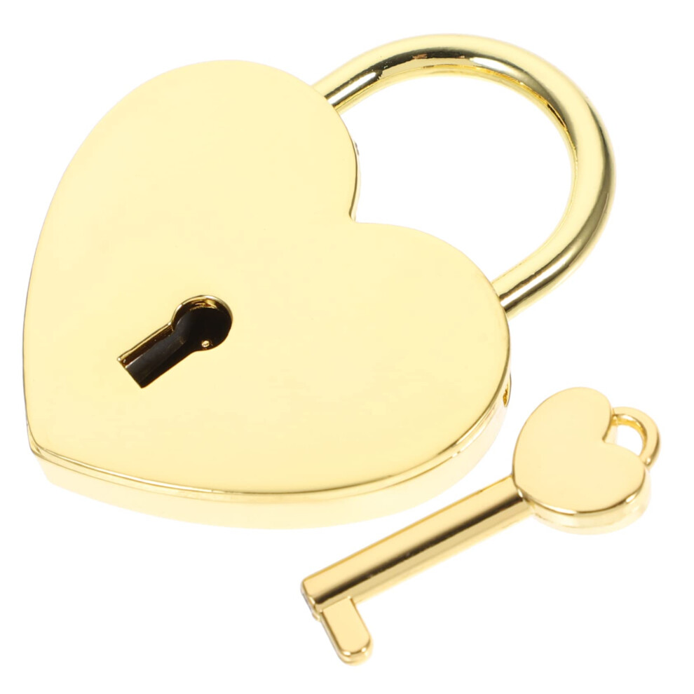 Heart Shaped Padlock With Keys For Couples, Cute Love Lock Gift, Small Durable Travel Luggage Lock 9073542108009