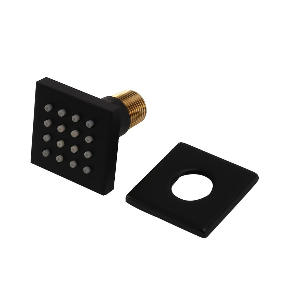 Shower Spa Brass Square Massage Body Jets Spray Body Shower Brushed Nickel Matte Black 6032183239940