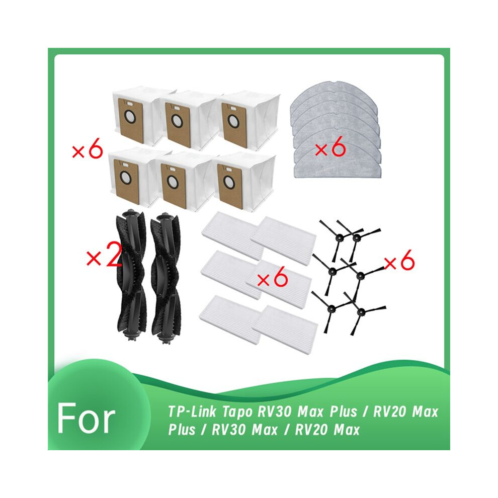 For Rv20 Max / Tapo Rv30 Max / Rv30 Max / Rv20 Max Robot Vacuum Main Side Brush Mop Filter Dust Bags 6032580471998