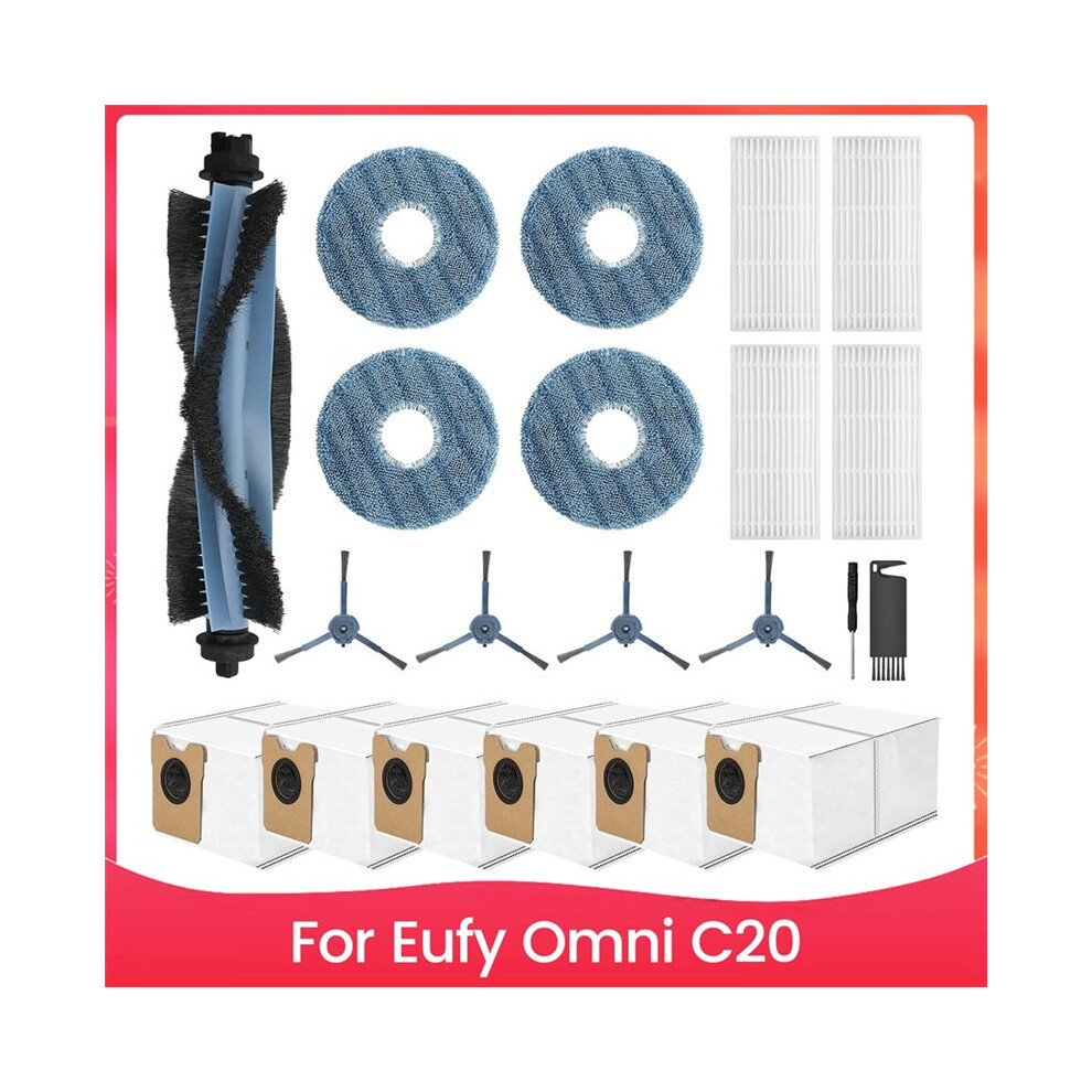 Accessories For Omni C20 Robot Vacuum Replacement Parts Main Side Brush Hepa Filter Mop Cloth Dust Bag 6031337268355