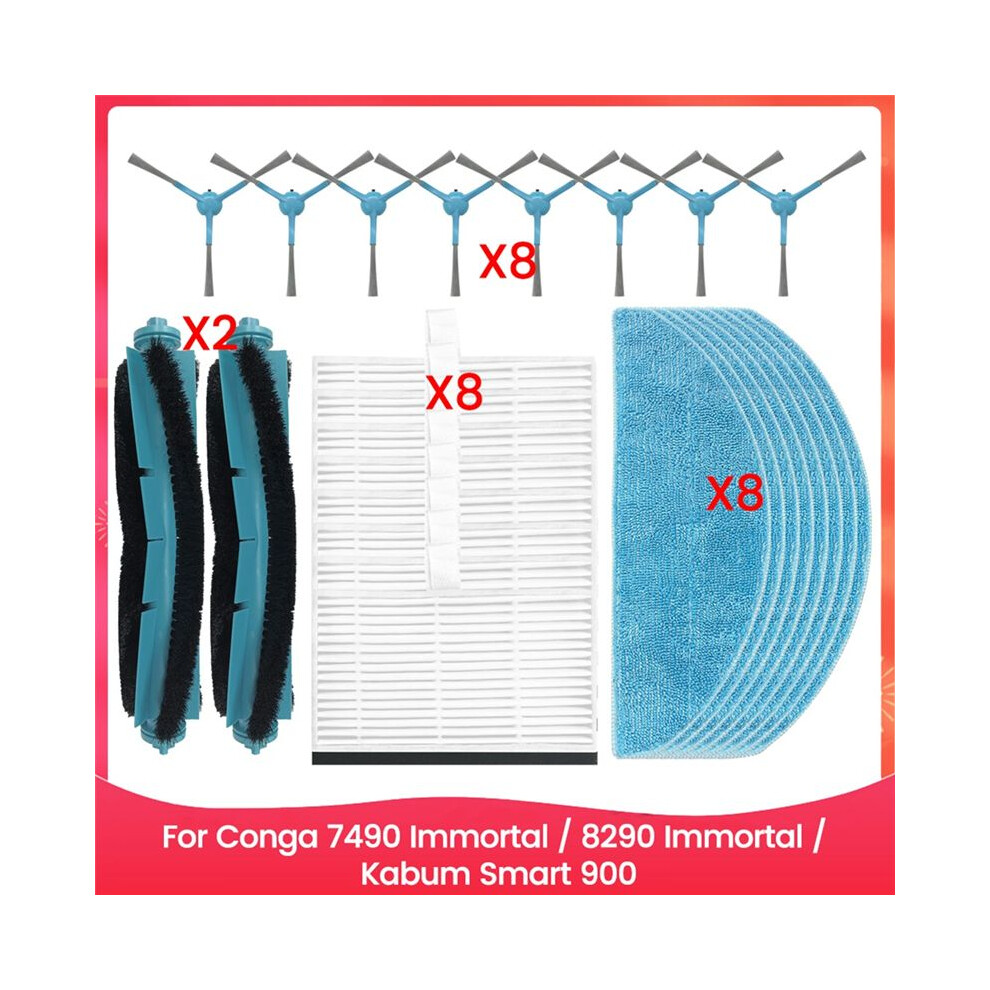 26Pcs Vacuum Accessory Set For Conga 7490 Immortal 8290 Immortal Kabum 900 Vacuum Cleaner Replacement Parts 6032933722005