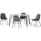 Seconique Marlow & Lukas Dining Set (X4 Chairs) Grey Velvet 3