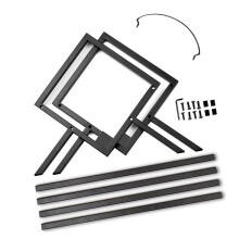 Metal Vinyl Record Storage Rack with Durable Construction, Compact Desktop Design and Elegant Style