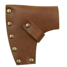 Leather Hatchet Sheath with Secure Snap Closure, Full Blade Protection, Vintage Outdoor Style for Camping