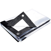 Clear PVC Tarpaulin 1.5x3.5m Waterproof Transparent Sheet for Balcony Garden Outdoor Rain Shelter