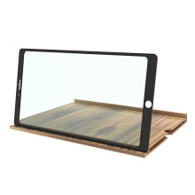 12 Inch Wood Grain 3D Mobile Phone Screen Magnifier with DualPurpose Design for Clear Movies