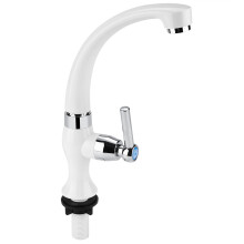 ABS-Kunststoff Einzel-Kaltwasserhahn G1/2 Weiß+Chrom