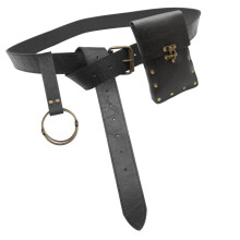 Medieval Leather Fanny Pack Vintage Waist Pouch for Renaissance Costume and Halloween Events