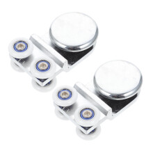 2pcs Heavy Duty Shower Door Rollers Smooth Quiet Sliding Aluminum Alloy Wheels Easy Quick Installation