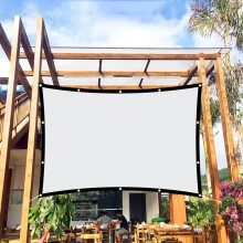 Projector Screen Wrinkle Foldable 60 Inch 16:9 for Home Theater and Outdoor