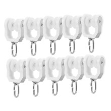 10pcs Curtain Track Gliders with Steel Rollers for Drapes Valances, Smooth Silent Glide, Durable Alloy Build