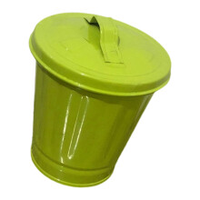 Elegant Iron Garbage Can Varieties For Every Location-Green