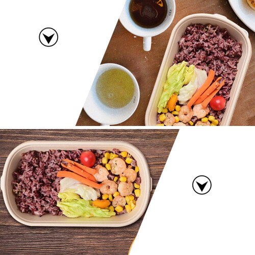 40Pièces Boîtes Repas Jetables Khaki, Contenants À 2