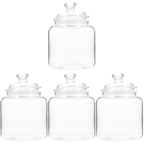 4Pièces Boîtes De Rangement Transparentes Couvercles Pour Cuisine