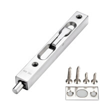 6 Inch Stainless Steel Flush Bolt Lock for Double Doors, Concealed Lever Action Door Security Slide Bolt, Silver