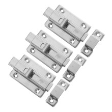 3pcs Stainless Steel Door Lock Sliding Gate Latch Bolt, Heavy Duty Secure Padlockable Design for Home