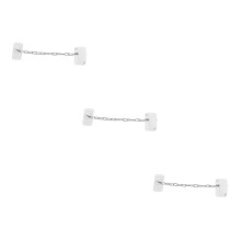 3pcs Stainless Steel Door Chain Lock Set for Home Security, Sliding Windows and Indoor Safety Latch