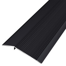 Black Aluminum Floor Transition Strip for Doorway, Non Slip Threshold, Easy Adhesive Install, TrimtoFit