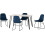 Seconique Marlow & Lukas Dining Set X4 Chairs  Blue Velvet 2
