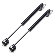 2PCS Gas Spring Hinges 6kg Black Cabinet Door Lift Support with Smooth Hydraulic Lift and Soft Closing